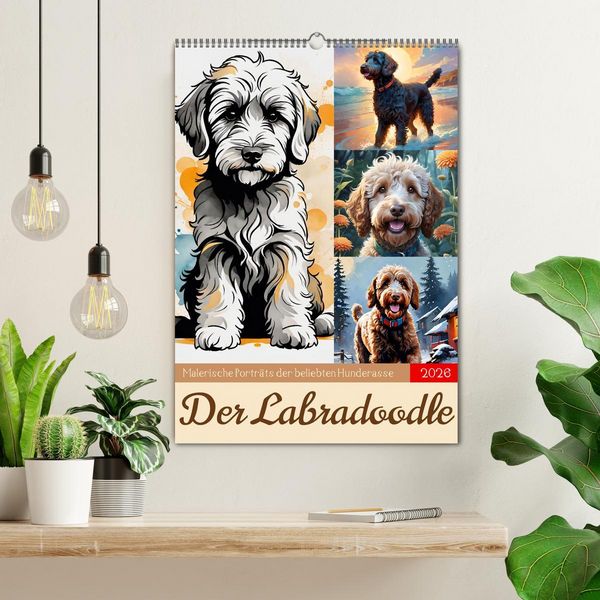 Produktbild: Der Labradoodle (Wandkalender 2026 DIN A2 hoch), CALVENDO Monatskalender