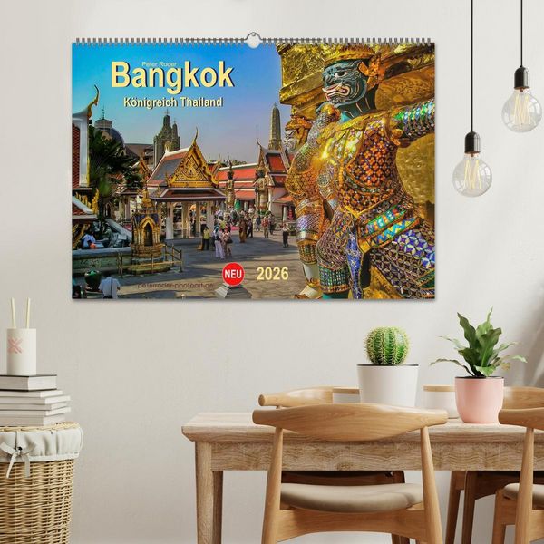 Produktbild: Bangkok - K&ouml;nigreich Thailand (Wandkalender 2026 DIN A2 quer), CALVENDO Monatskalender