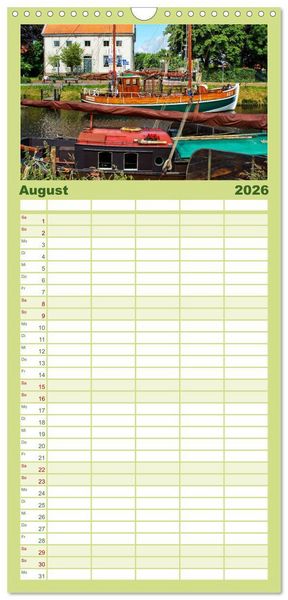 Produktbild: Familienplaner 2026 - Reise an die Nordsee - Carolinensiel mit 5 Spalten (Wandkalender, 21 x 45 cm) CALVENDO