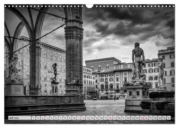 Produktbild: FLORENZ Monochrome Impressionen (Wandkalender 2026 DIN A3 quer), CALVENDO Monatskalender