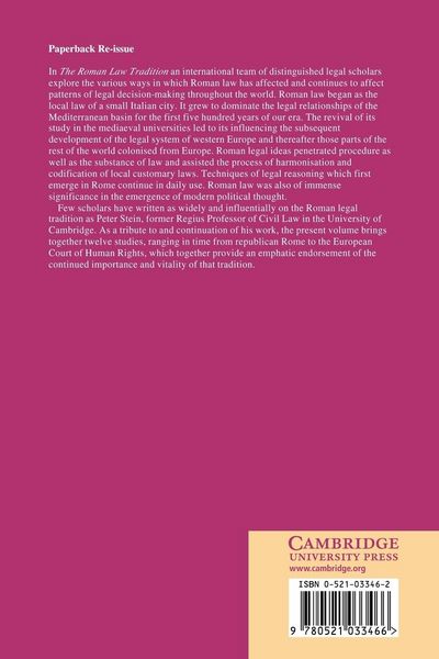 Produktbild: The Roman Law Tradition