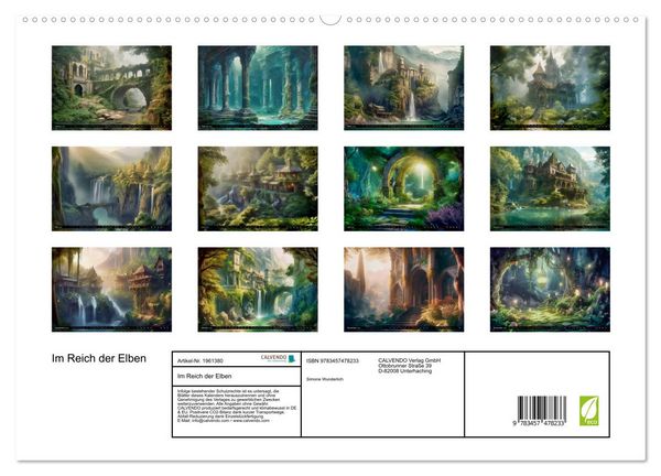 Produktbild: Im Reich der Elben (hochwertiger Premium Wandkalender 2026 DIN A2 quer), Kunstdruck in Hochglanz