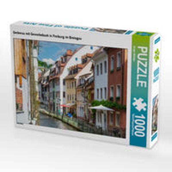 CALVENDO Puzzle Gerberau mit Gewerbebach in Freiburg im Breisgau 1000 Teile Lege-Größe 64 x 48 cm Foto-Puzzle Bild von Jürgen Wöhlke