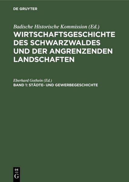 Produktbild: St&auml;dte- und Gewerbegeschichte