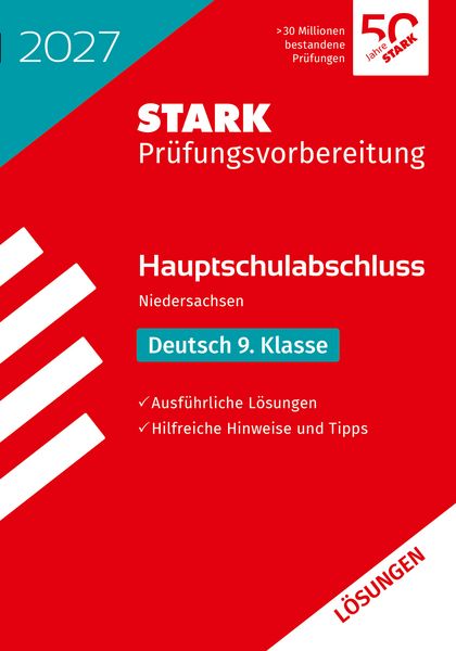 Produktbild: STARK L&ouml;sungen zu Deutsch 9. Klasse - Hauptschulabschluss 2027 Niedersachsen - Pr&uuml;fungsvorbereitung
