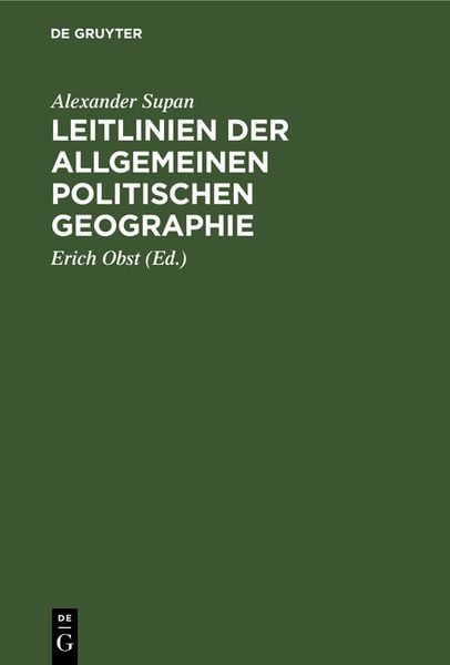 Produktbild: Leitlinien der allgemeinen politischen Geographie