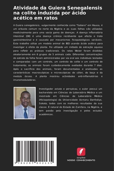Produktbild: Atividade da Guiera Senegalensis na colite induzida por &aacute;cido ac&eacute;tico em ratos