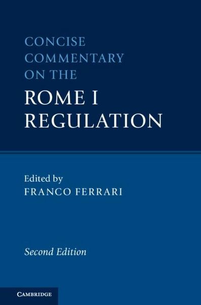 Produktbild: Concise Commentary on the Rome I Regulation