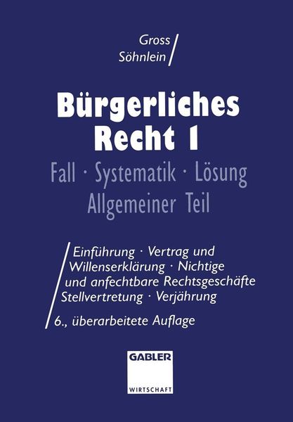 Produktbild: B&uuml;rgerliches Recht I