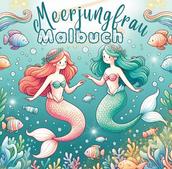 Produktbild: Meerjungfrau Malbuch - 55 magische Motive zum Ausmalen f&uuml;r M&auml;dchen ab 4 Jahren