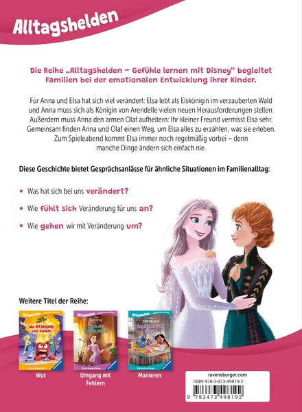 Produktbild: Alltagshelden - Gef&uuml;hle lernen mit Disney: Disney Die Eisk&ouml;nigin - Alle vermissen Elsa. &Uuml;ber den Umgang mit Ver&auml;nderungen