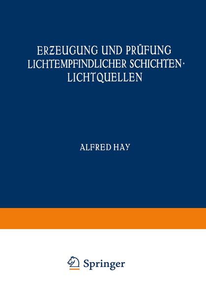 Produktbild: Erƶeugung und Pr&uuml;fung Lichtempfindlicher Schichten Lichtquellen