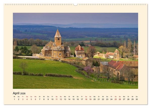 Produktbild: Burgund - Das gr&uuml;ne Herz Frankreichs (Wandkalender 2026 DIN A2 quer), CALVENDO Monatskalender