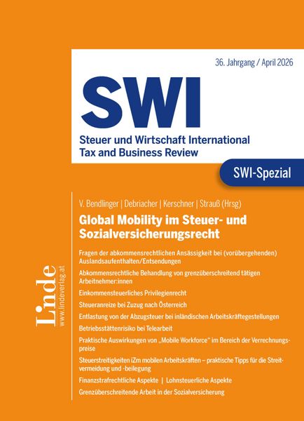 Produktbild: SWI-Spezial Global Mobility im Steuer- und Sozialversicherungsrecht