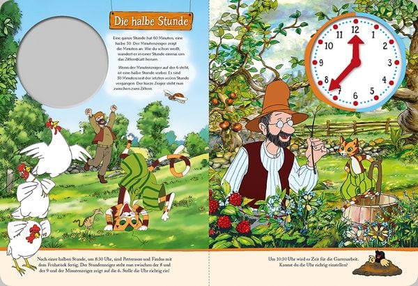 Produktbild: Pettersson und Findus: Mein erstes Uhrenbuch