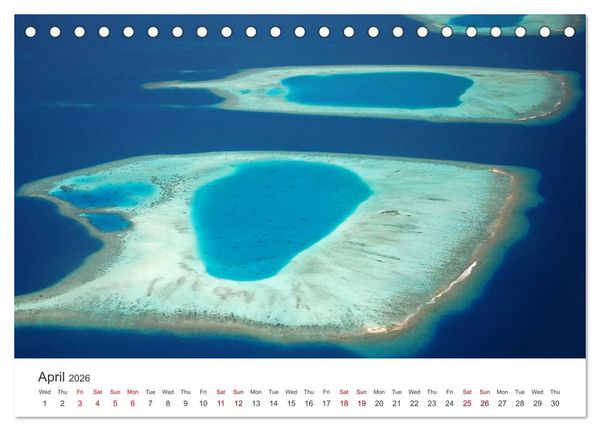 Produktbild: Maldives from above (Desk Calendar 2026 DIN A5 landscape), CALVENDO 12 Month DeskCalendar