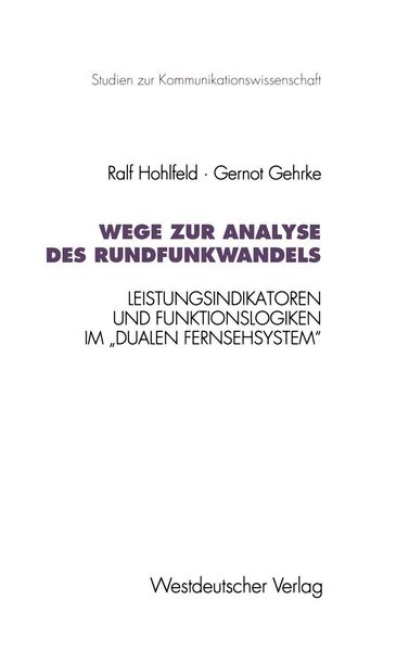 Produktbild: Wege zur Analyse des Rundfunkwandels