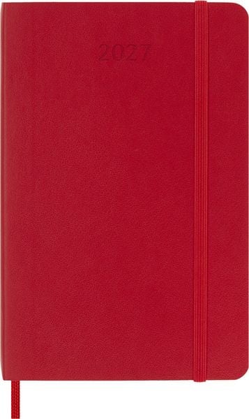 Produktbild: Moleskine 12 Monate Tageskalender 2027, Pocket/A6, 1 Tag = 1 Seite, Weicher Einband, Scharlachrot