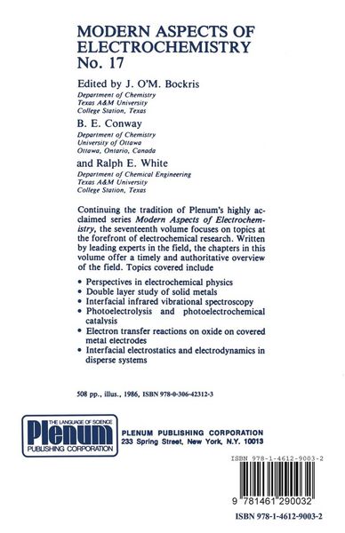 Produktbild: Modern Aspects of Electrochemistry