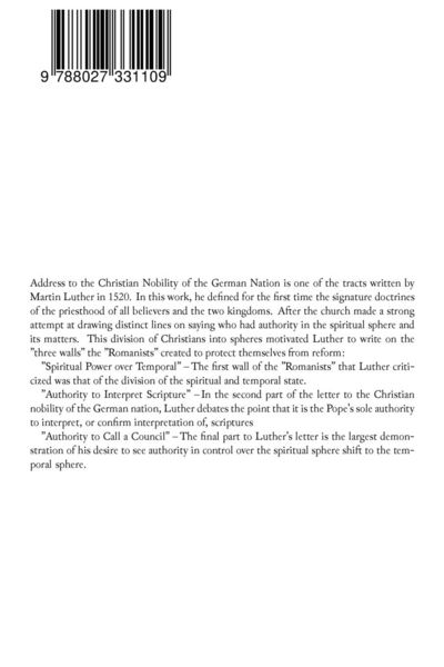 Produktbild: Address To the Christian Nobility of the German Nation