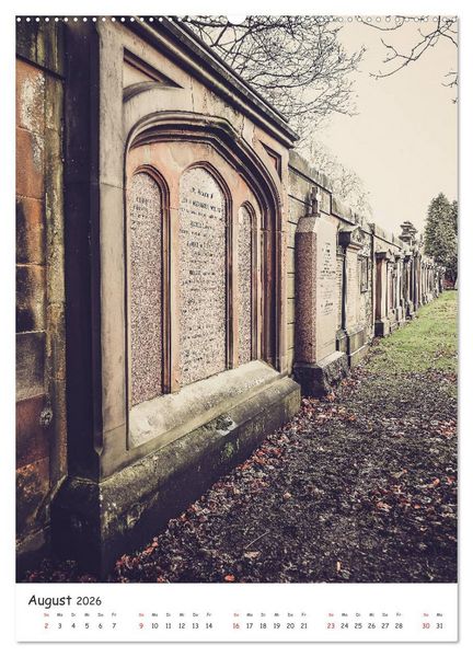 Produktbild: Dean Cemetery - Historischer Friedhof Edinburgh (hochwertiger Premium Wandkalender 2026 DIN A2 hoch), Kunstdruck in Hochglanz