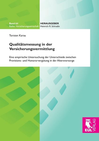 Produktbild: Qualit&auml;tsmessung in der Versicherungsvermittlung