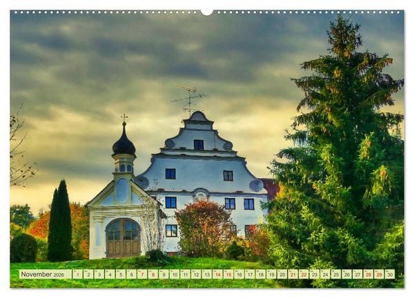 Produktbild: Die Stauden, Kirchen und Kapellen im Naturpark Augsburg westliche W&auml;lder (hochwertiger Premium Wandkalender 2026 DIN A2 quer), Kunstdruck in Hochglanz