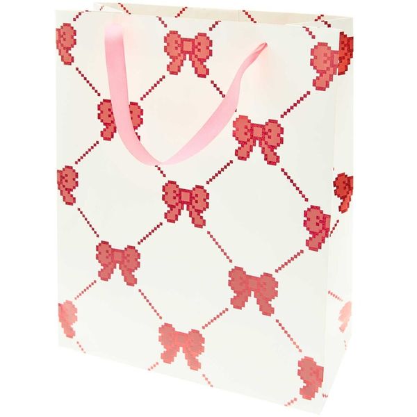 Produktbild: Geschenkt&uuml;te Pixel Schleifen, Creme, L,
