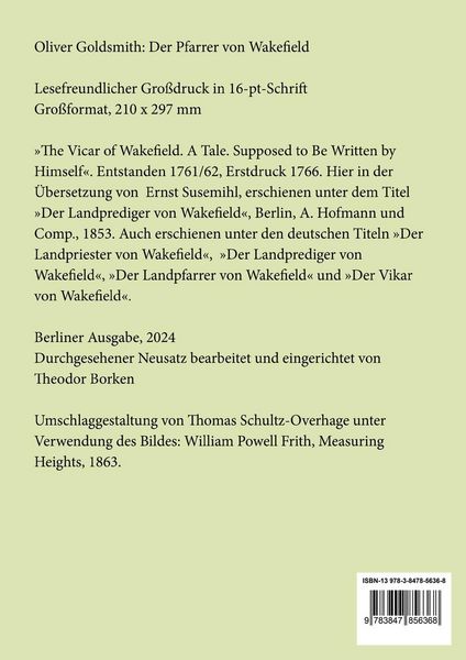Produktbild: Der Pfarrer von Wakefield (Gro&szlig;druck)