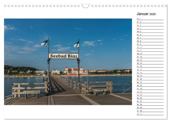 Produktbild: Ostseebad Binz &ndash; Zeit f&uuml;r Erholung (Wandkalender 2026 DIN A3 quer), CALVENDO Monatskalender