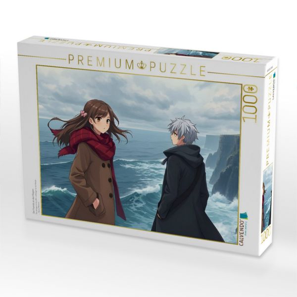 Produktbild: CALVENDO Puzzle Der Fremde an den Klippen | 1000 Teile Lege-Gr&ouml;&szlig;e 64x48cm Foto-Puzzle f&uuml;r gl&uuml;ckliche Stunden