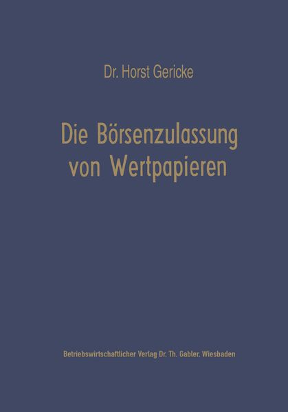 Produktbild: Die B&ouml;rsenzulassung von Wertpapieren