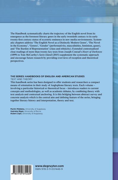 Produktbild: Handbook of the English Novel of the Twentieth and Twenty-First Centuries