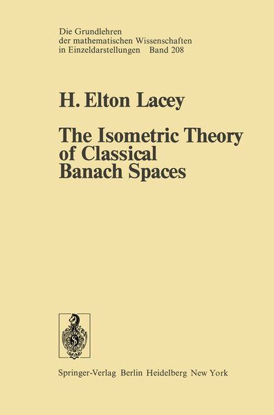 Produktbild: The Isometric Theory of Classical Banach Spaces