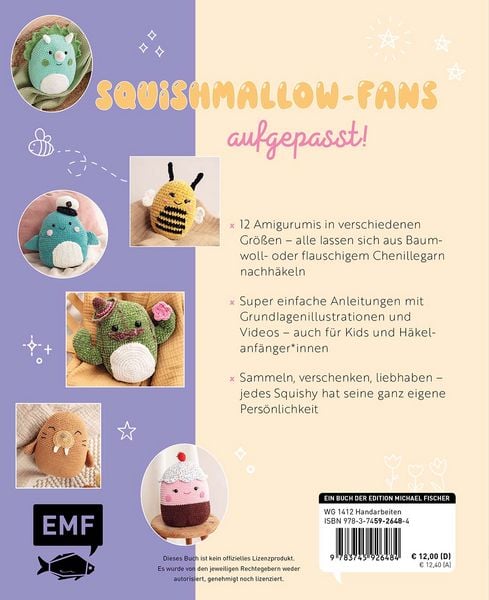 Produktbild: Happy Squishys h&auml;keln &ndash; Niedliche Pl&uuml;schtiere f&uuml;r Squishmallow-Fans