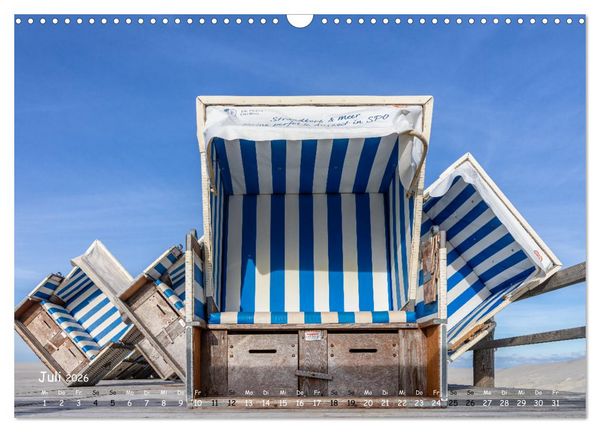 Produktbild: Westk&uuml;ste - Zwischen St. Peter Ording, B&uuml;sum und Elbe (Wandkalender 2026 DIN A3 quer), CALVENDO Monatskalender