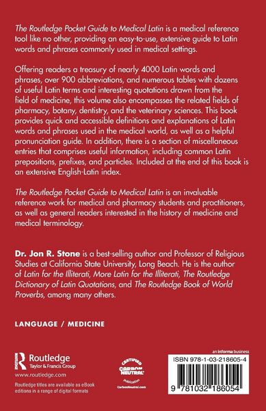 Produktbild: The Routledge Pocket Guide to Medical Latin