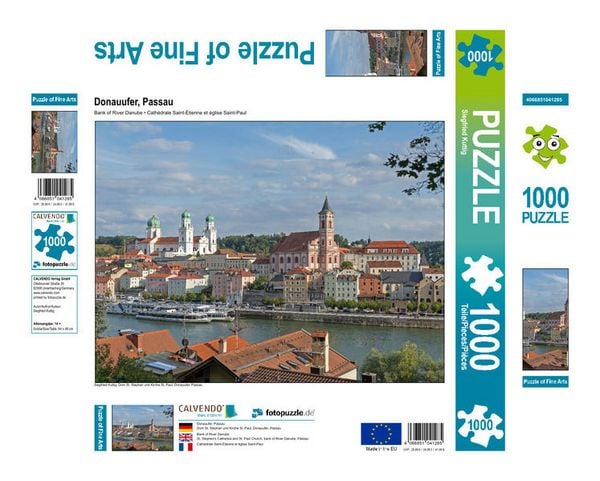 CALVENDO Puzzle Donauufer, Passau 1000 Teile Lege-Größe 640 x 480 cm Foto-Puzzle Bild von Siegfried Kuttig