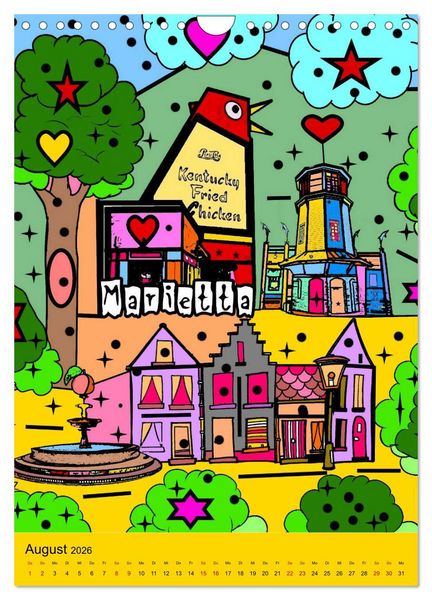 Produktbild: United States Pop Art von Nico Bielow (Wandkalender 2026 DIN A4 hoch), CALVENDO Monatskalender