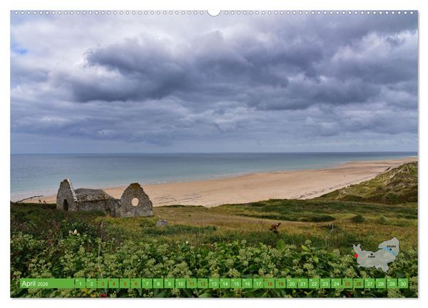 Produktbild: Die K&uuml;sten der Normandie vom Mont Saint-Michel bis &Eacute;tretat (hochwertiger Premium Wandkalender 2026 DIN A2 quer), Kunstdruck in Hochglanz