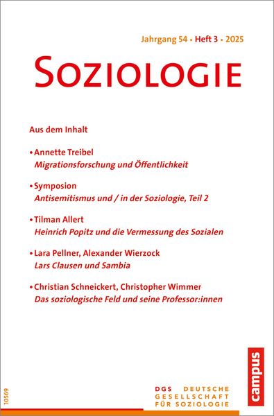 Produktbild: Soziologie 3/2025