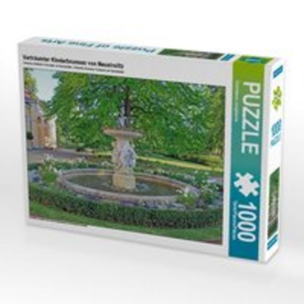 CALVENDO Puzzle Verträumter Kinderbrunnen von Neustrelitz | 1000 Teile Lege-Größe 64x48cm Foto-Puzzle für glückliche Stunden