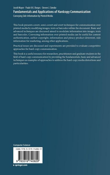 Produktbild: Fundamentals and Applications of Hardcopy Communication