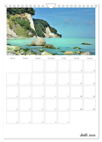 Produktbild: Insel R&uuml;gen / Planer (Wandkalender 2026 DIN A4 hoch), CALVENDO Monatskalender