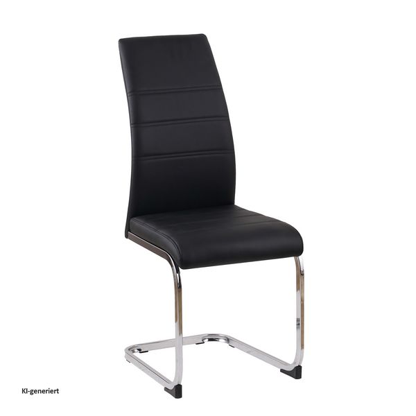 Produktbild: HTI-Living Esszimmerstuhl SallyC Kunstleder 4er-Set Schwarz
