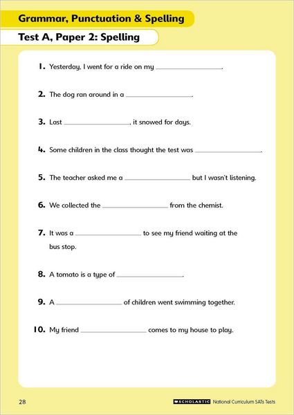 Produktbild: Grammar, Punctuation and Spelling Test - Year 3