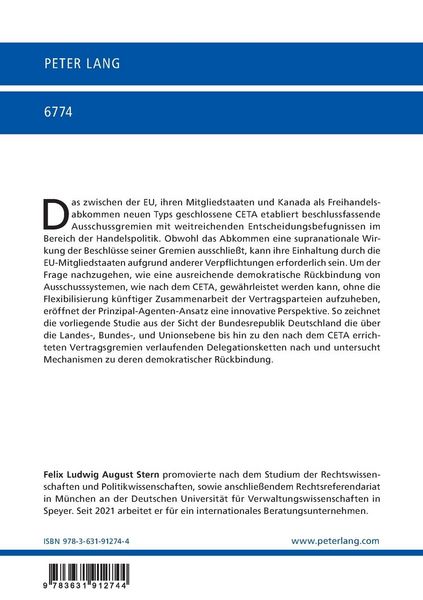 Produktbild: Demokratische Kontrolle von Ausschussgremien in EU-Freihandelsabkommen