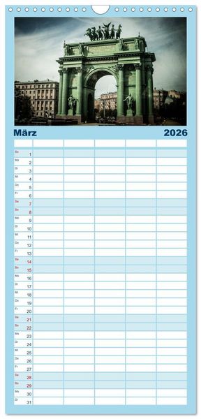 Produktbild: Familienplaner 2026 - Sankt Petersburg - "Venedig des Nordens" mit 5 Spalten (Wandkalender, 21 x 45 cm) CALVENDO