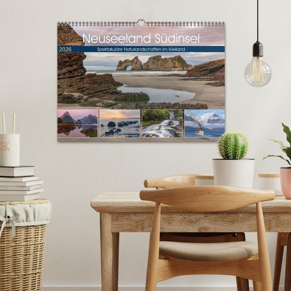 Produktbild: Neuseeland S&uuml;dinsel - Spektakul&auml;re Naturlandschaften im Kiwiland (Wandkalender 2026 DIN A3 quer), CALVENDO Monatskalender