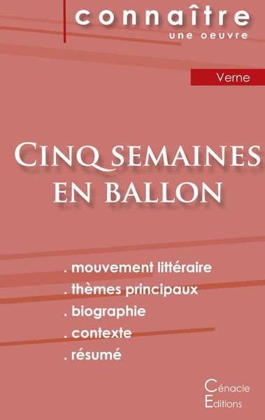 Fiche de lecture Cinq semaines en ballon de Jules Verne (Analyse littéraire de référence et résumé complet), Taschenbuch von Jules Verne, Les éditions